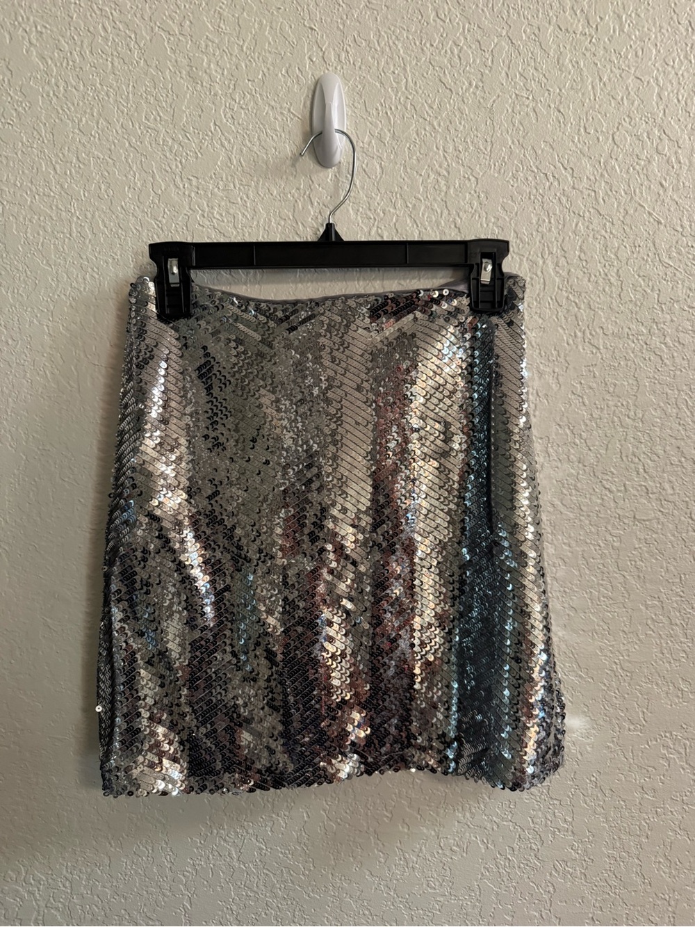 GB girls Silver Sequin Mini Skirt